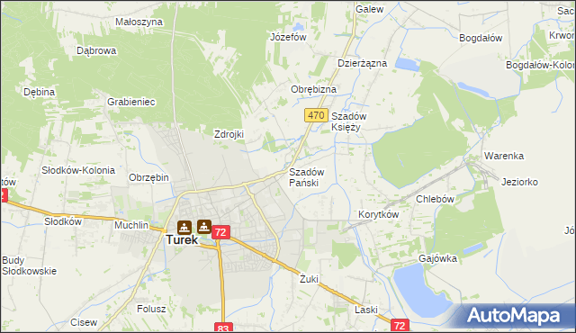 mapa Szadów Pański, Szadów Pański na mapie Targeo