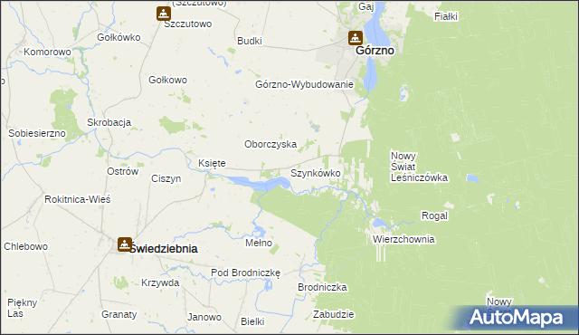 mapa Szynkówko, Szynkówko na mapie Targeo