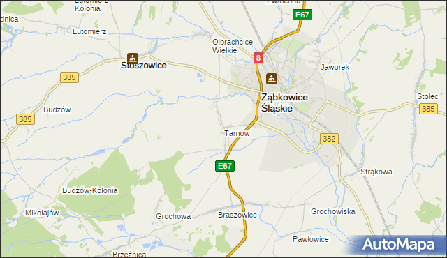 mapa Tarnów gmina Ząbkowice Śląskie, Tarnów gmina Ząbkowice Śląskie na mapie Targeo