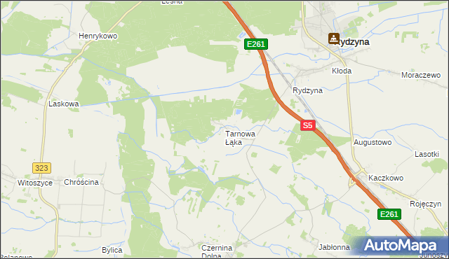 mapa Tarnowa Łąka, Tarnowa Łąka na mapie Targeo