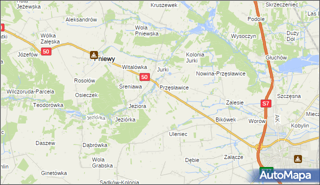 mapa Tomaszówka gmina Pniewy, Tomaszówka gmina Pniewy na mapie Targeo