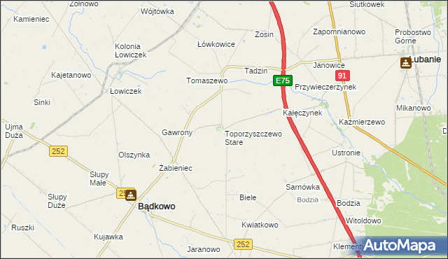 mapa Toporzyszczewo Stare, Toporzyszczewo Stare na mapie Targeo