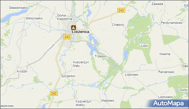 mapa Trzeboń, Trzeboń na mapie Targeo