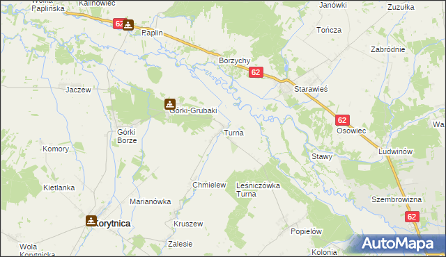 mapa Turna, Turna na mapie Targeo