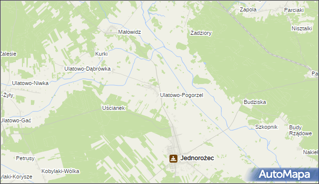 mapa Ulatowo-Pogorzel, Ulatowo-Pogorzel na mapie Targeo