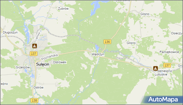mapa Wędrzyn, Wędrzyn na mapie Targeo