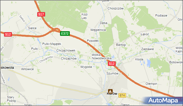 mapa Wólka Nowodworska, Wólka Nowodworska na mapie Targeo