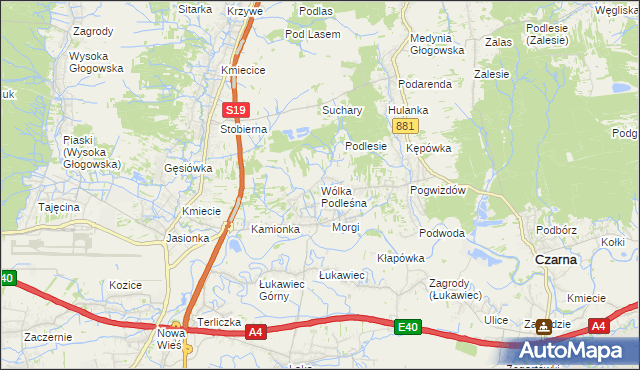 mapa Wólka Podleśna, Wólka Podleśna na mapie Targeo