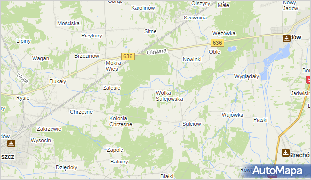 mapa Wólka Sulejowska, Wólka Sulejowska na mapie Targeo
