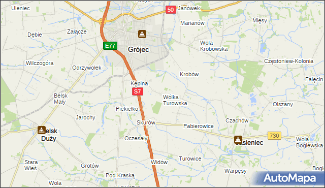 mapa Wólka Turowska, Wólka Turowska na mapie Targeo