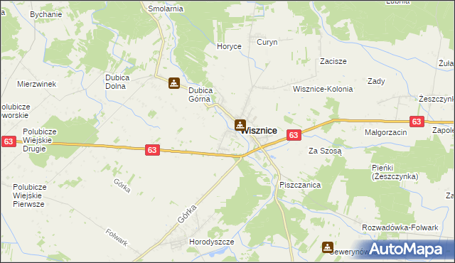 mapa Wygoda gmina Wisznice, Wygoda gmina Wisznice na mapie Targeo