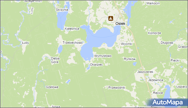 mapa Wymysłowo gmina Osiek, Wymysłowo gmina Osiek na mapie Targeo