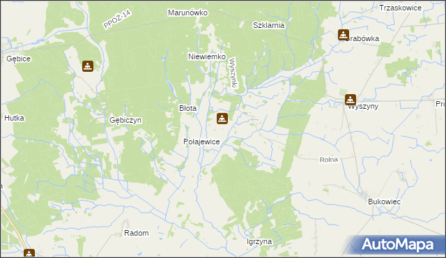 mapa Wyszynki, Wyszynki na mapie Targeo