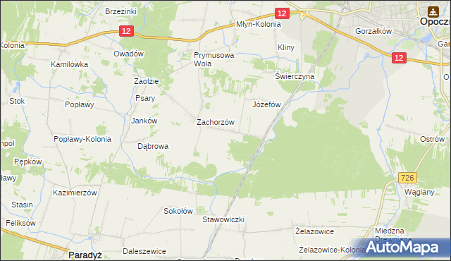 mapa Zachorzów-Kolonia, Zachorzów-Kolonia na mapie Targeo