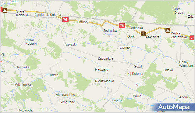 mapa Zagoździe, Zagoździe na mapie Targeo