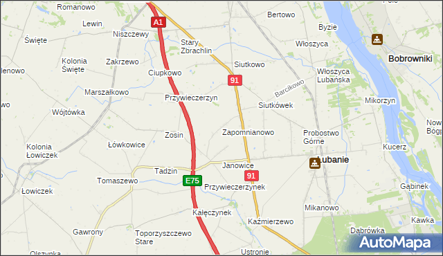 mapa Zapomnianowo, Zapomnianowo na mapie Targeo