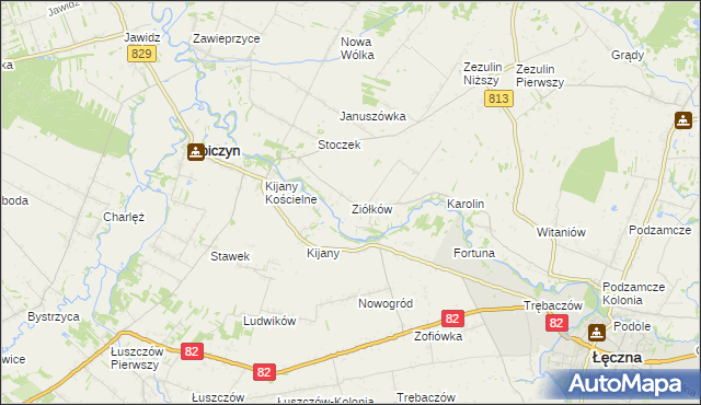 mapa Ziółków, Ziółków na mapie Targeo