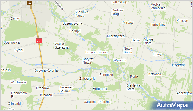 mapa Barycz Stara, Barycz Stara na mapie Targeo