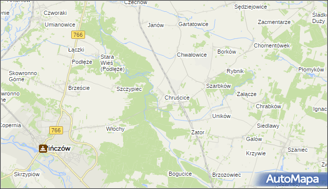 mapa Chruścice, Chruścice na mapie Targeo