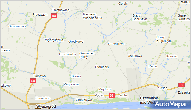 mapa Gawarzec Górny, Gawarzec Górny na mapie Targeo