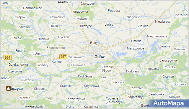 mapa Gdów, Gdów na mapie Targeo