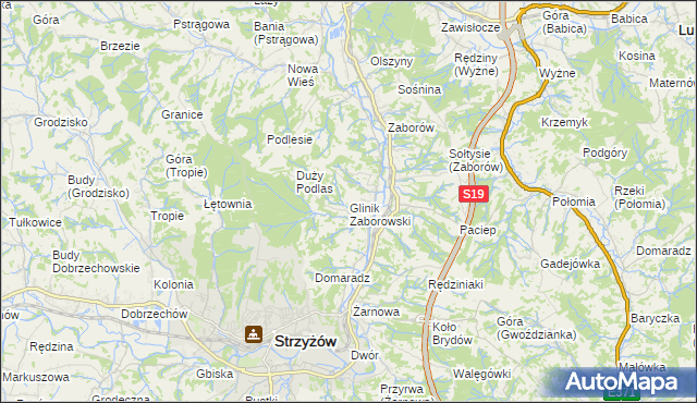 mapa Glinik Zaborowski, Glinik Zaborowski na mapie Targeo
