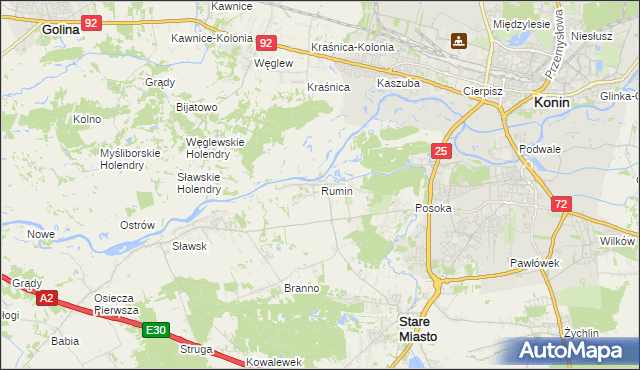 mapa Rumin, Rumin na mapie Targeo