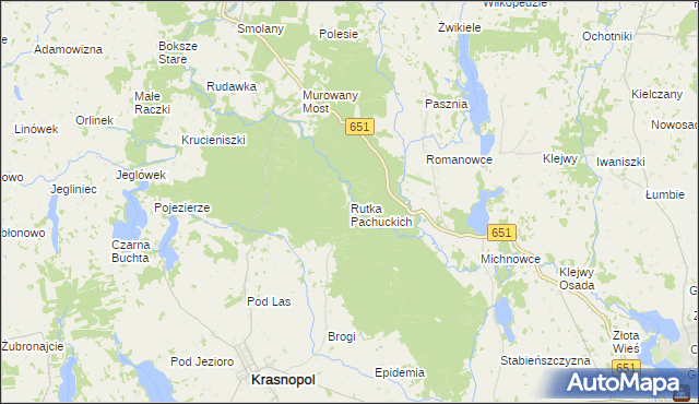 mapa Rutka Pachuckich, Rutka Pachuckich na mapie Targeo