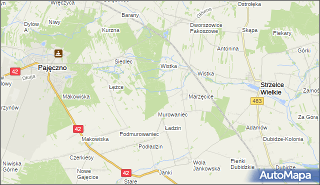 mapa Sierociniec, Sierociniec na mapie Targeo