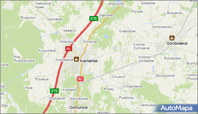 mapa Barczkowice, Barczkowice na mapie Targeo