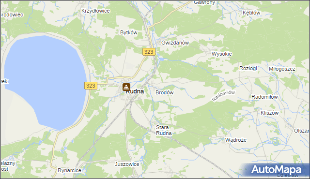 mapa Brodów, Brodów na mapie Targeo