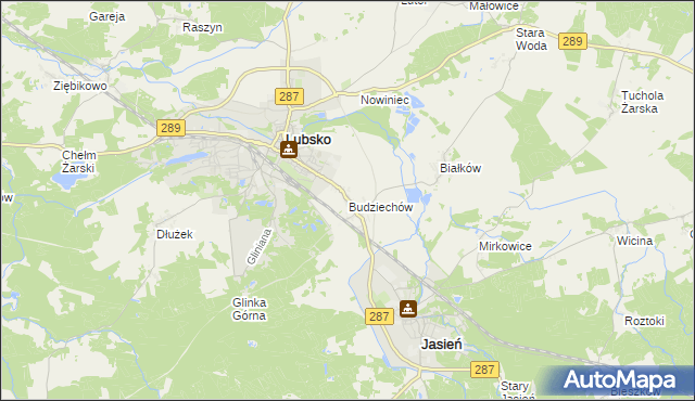 mapa Budziechów, Budziechów na mapie Targeo