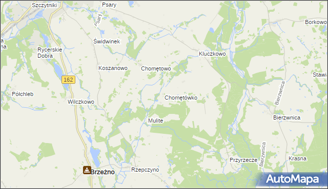 mapa Chomętówko, Chomętówko na mapie Targeo