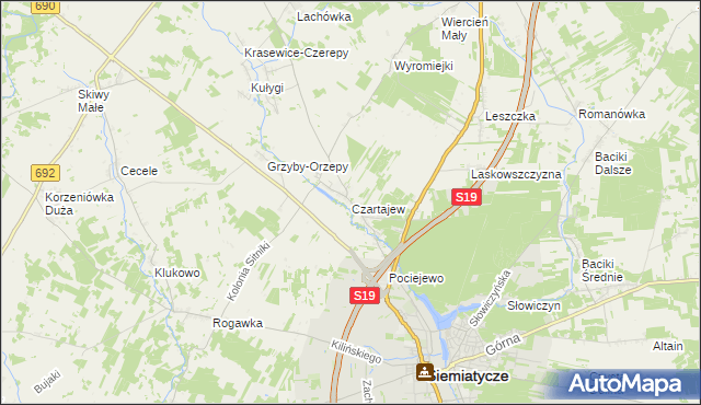 mapa Czartajew, Czartajew na mapie Targeo