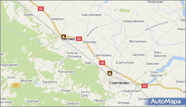 mapa Czernikówko, Czernikówko na mapie Targeo