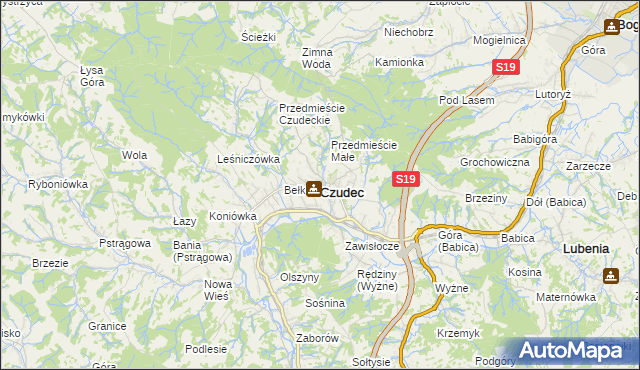 mapa Czudec, Czudec na mapie Targeo