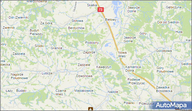mapa Dęborzyn, Dęborzyn na mapie Targeo