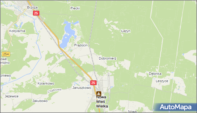 mapa Dobromierz gmina Nowa Wieś Wielka, Dobromierz gmina Nowa Wieś Wielka na mapie Targeo
