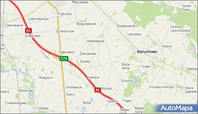 mapa Dobrzelewice, Dobrzelewice na mapie Targeo