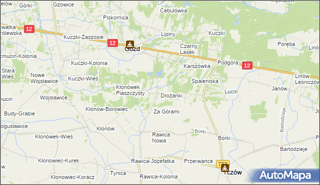 mapa Drożanki, Drożanki na mapie Targeo