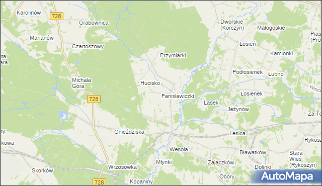 mapa Fanisławiczki, Fanisławiczki na mapie Targeo