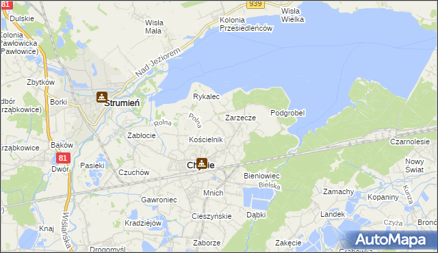 mapa Frelichów, Frelichów na mapie Targeo