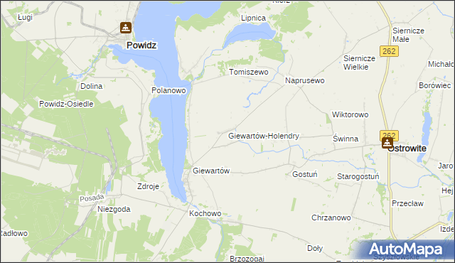 mapa Giewartów-Holendry, Giewartów-Holendry na mapie Targeo