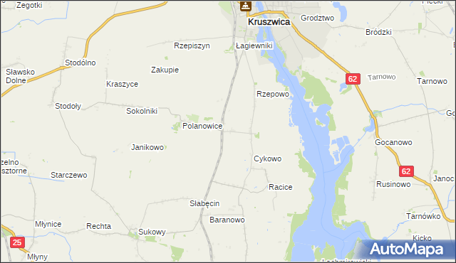 mapa Giżewo, Giżewo na mapie Targeo