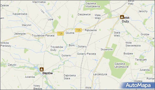 mapa Goliany, Goliany na mapie Targeo
