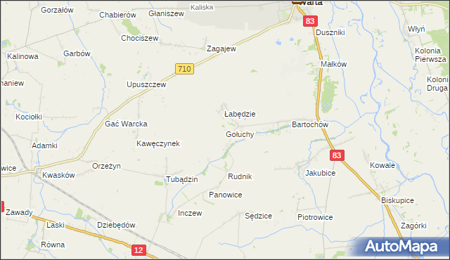 mapa Gołuchy, Gołuchy na mapie Targeo