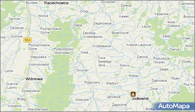 mapa Góra Świętego Jana, Góra Świętego Jana na mapie Targeo