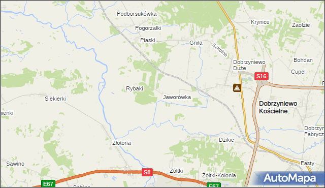 mapa Jaworówka, Jaworówka na mapie Targeo