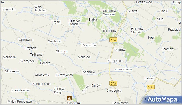 mapa Kaźmierków, Kaźmierków na mapie Targeo