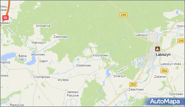 mapa Klotyldowo, Klotyldowo na mapie Targeo